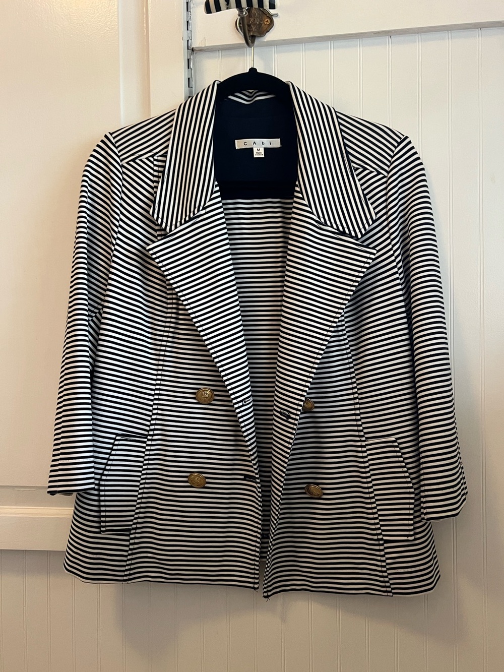 CABI Nautical Striped Blazer Size Medium
